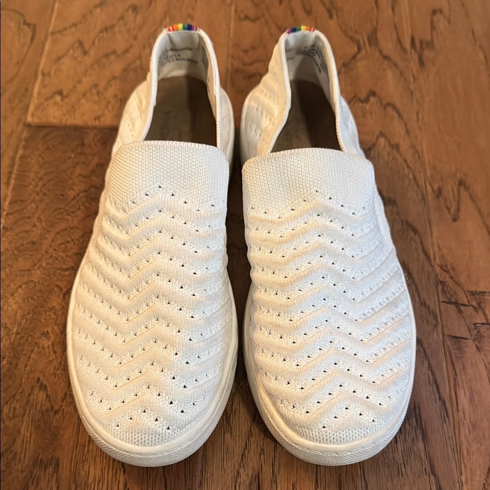 White Slip-On Sneakers